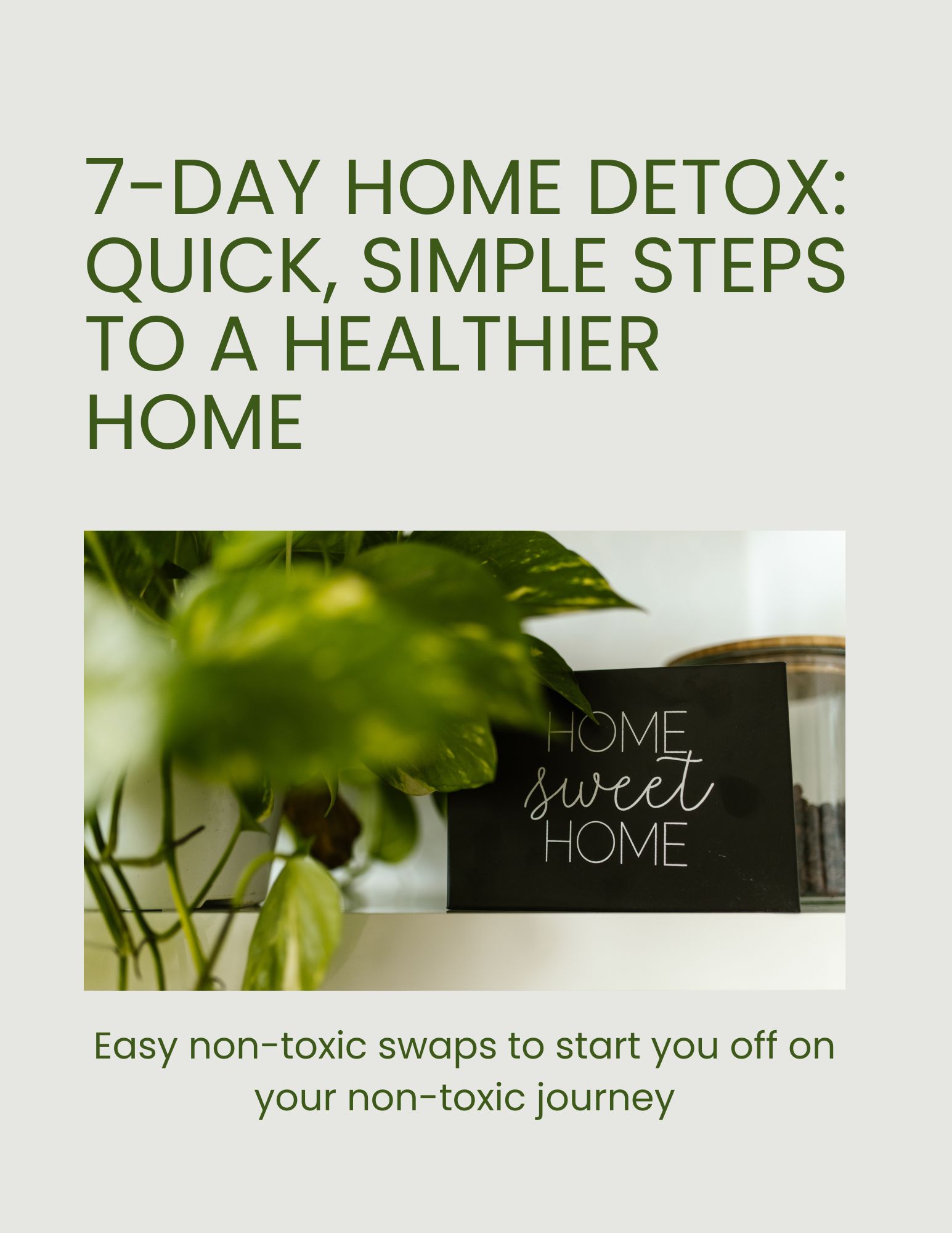 home detox, healthy home 